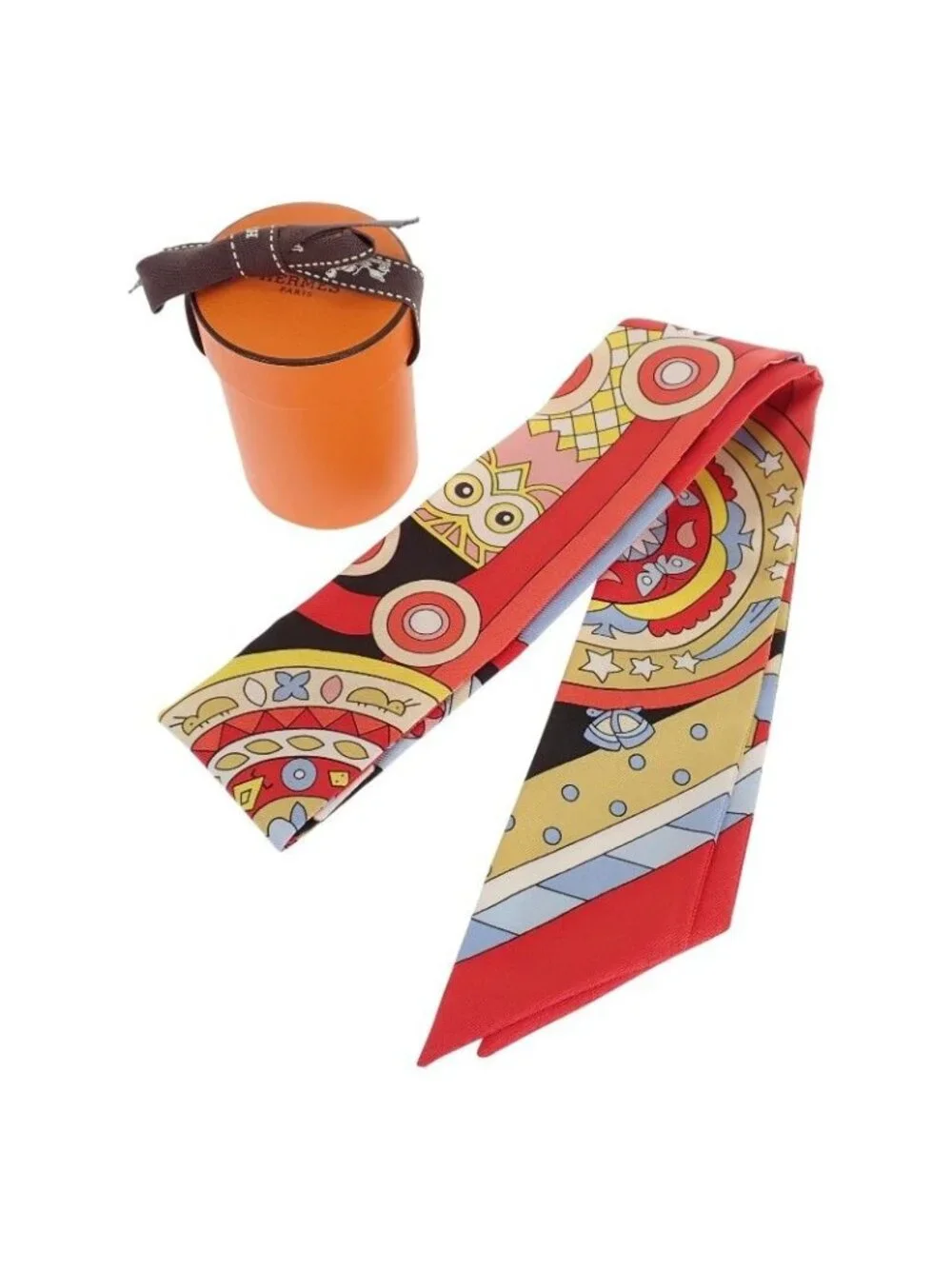 Hermes Twilly les Murmures de la Foret 08 Scarf Silk Red